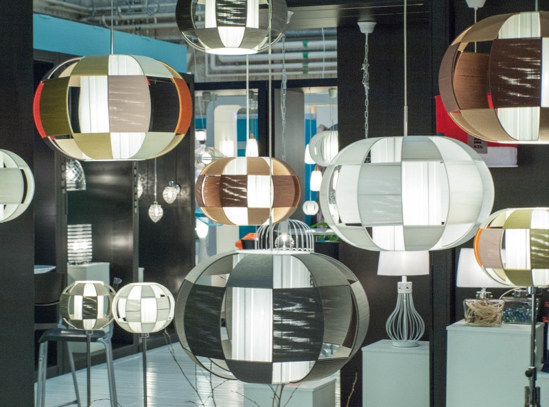 Thread wrapped chandeliers